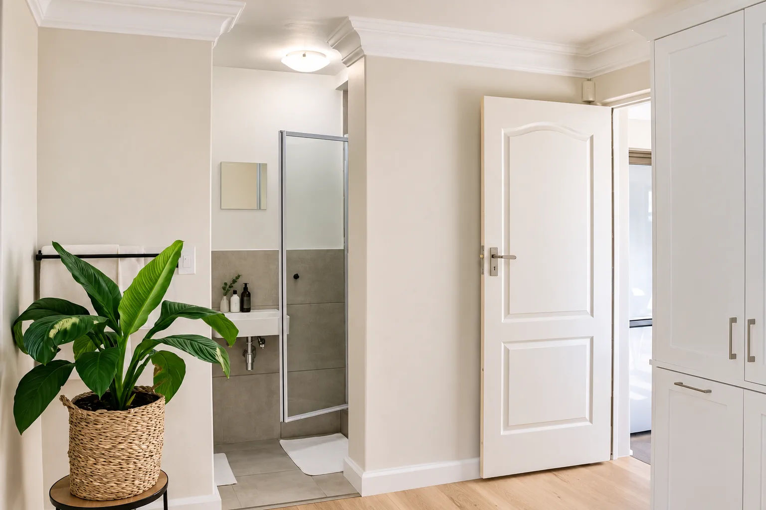 Family Apartment, Second bathroom, shower off the hallway