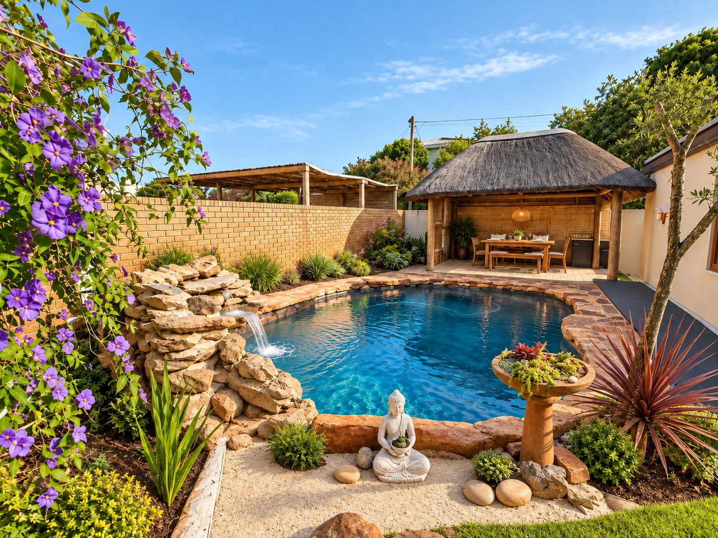 Pool and outdoor seating