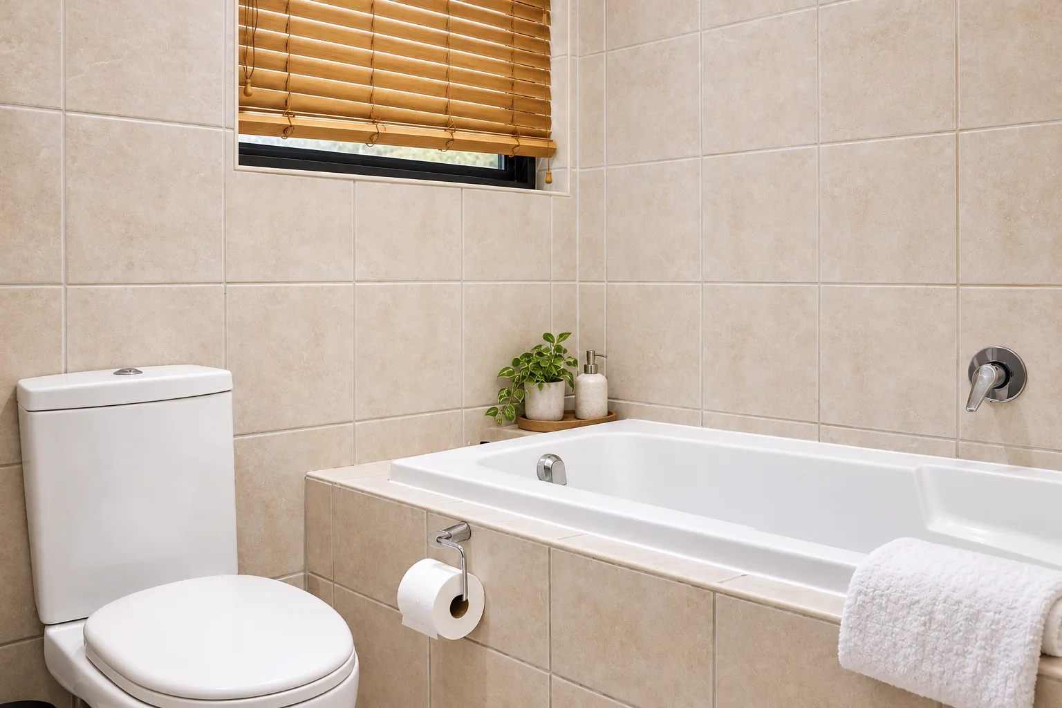 Sea View Apartment, Second bathroom, bath with shower over