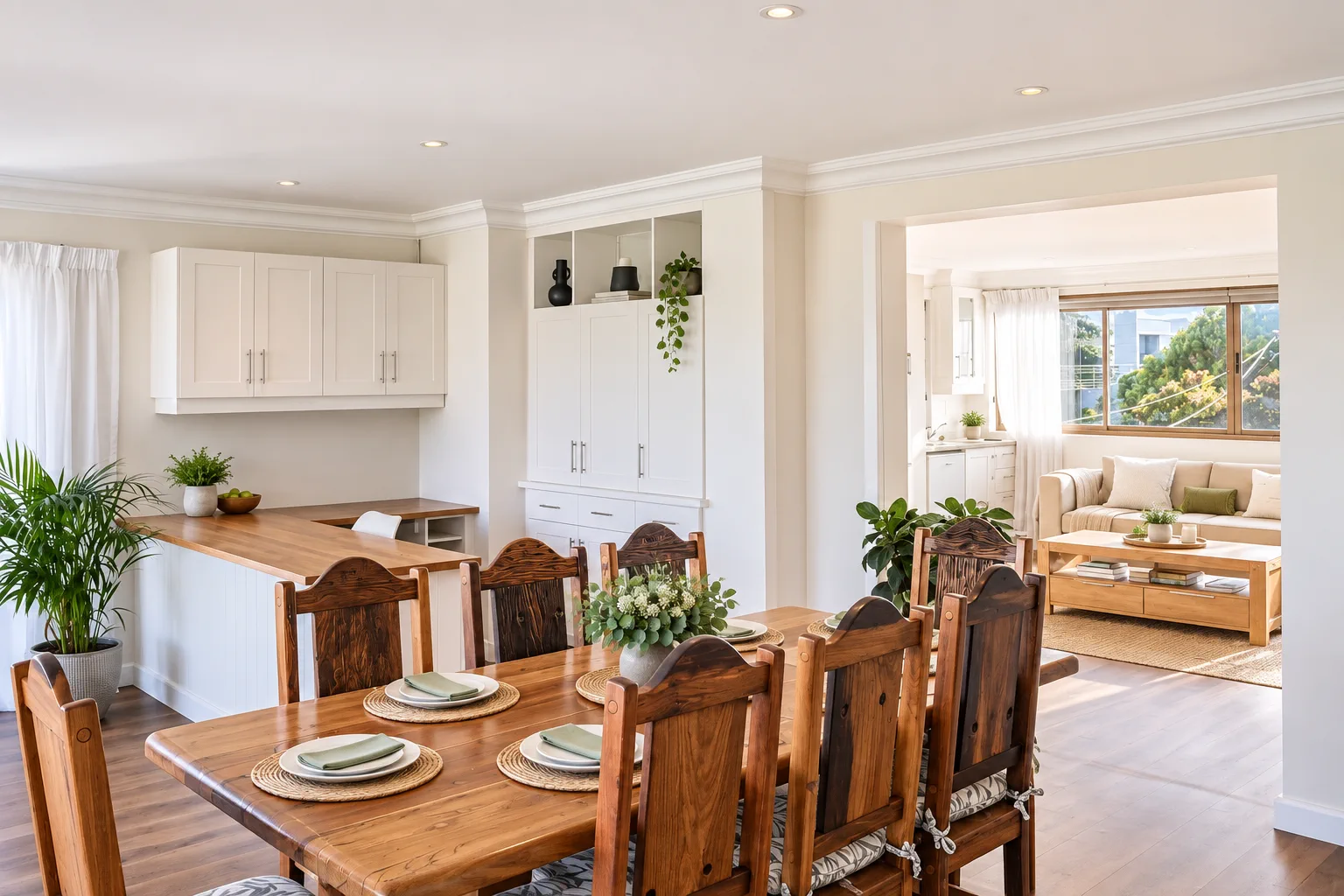 Sea View Apartment, Dining room and serving counter